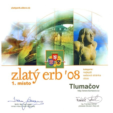 Diplom Zlatý erb 2008