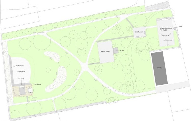 nový návrh dispozičního uspořádání parku