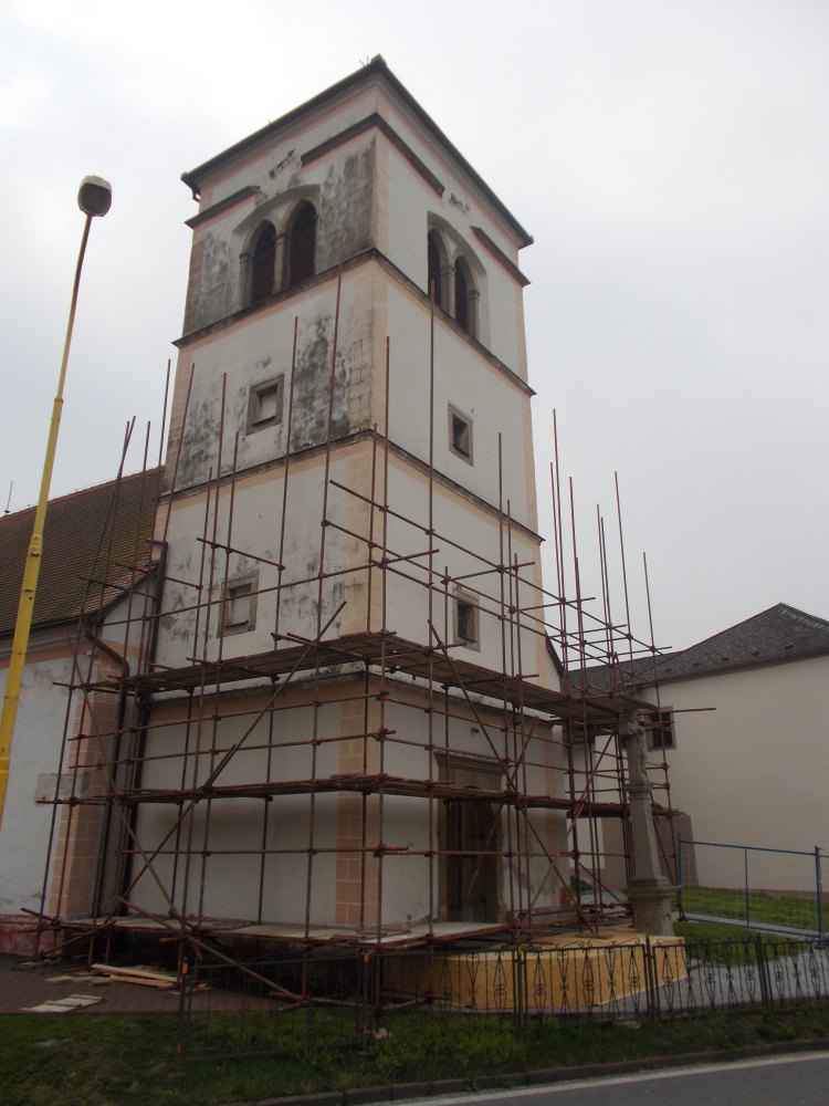 Oprava fasády kostela